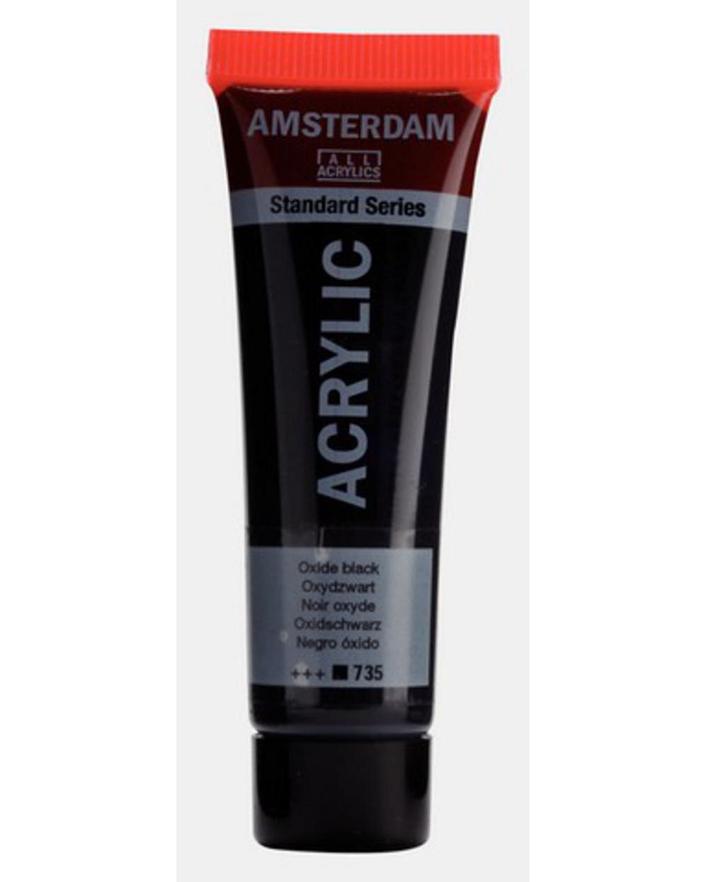 Amsterdam, Acrylic, Art & School, Paint, 20ml, 974510, Oxide Black